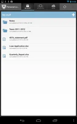 Personal Locker android App screenshot 1